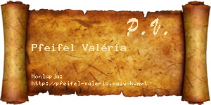 Pfeifel Valéria névjegykártya